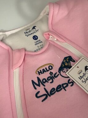 Halo Baby Merlin's Magic Sleepsuit - Large 3-6 Months 18-21lbs Pink Swaddle